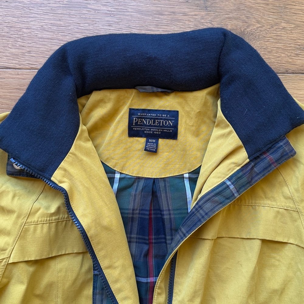 Pendleton Yellow Jacket with Plaid Trim - image 6